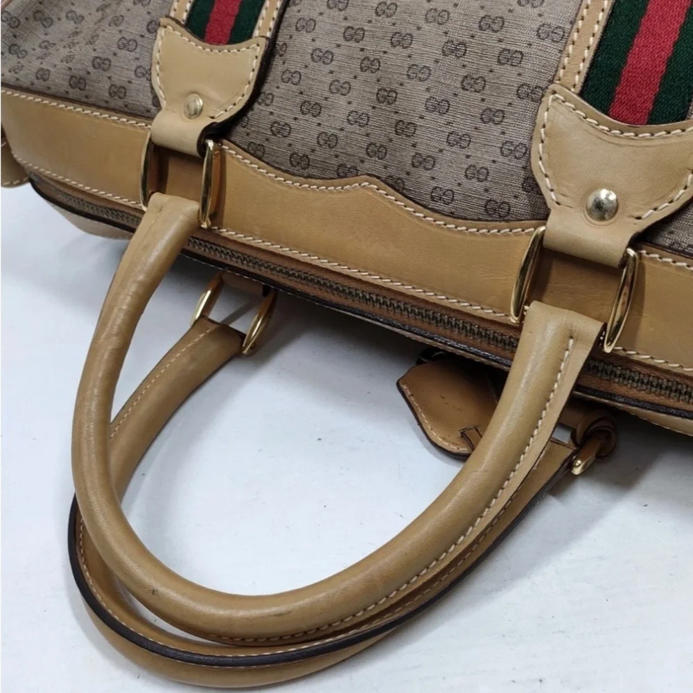 Designer Beige and Brown UNISex Bag